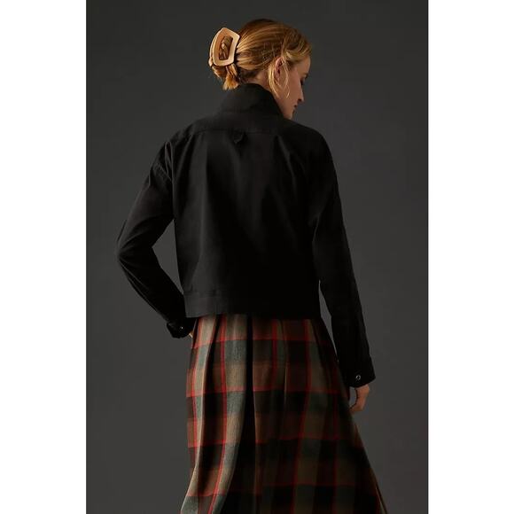 MARRAKECH Timothy Zip Jacket Black Denim Snap Button High Neck Women's L - Picture 7 of 12